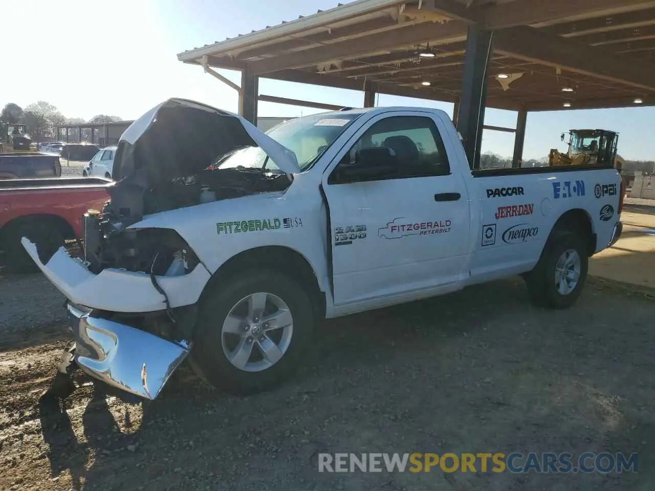 1 Photograph of a damaged car 3C6JR6DG0MG623390 RAM 1500 2021