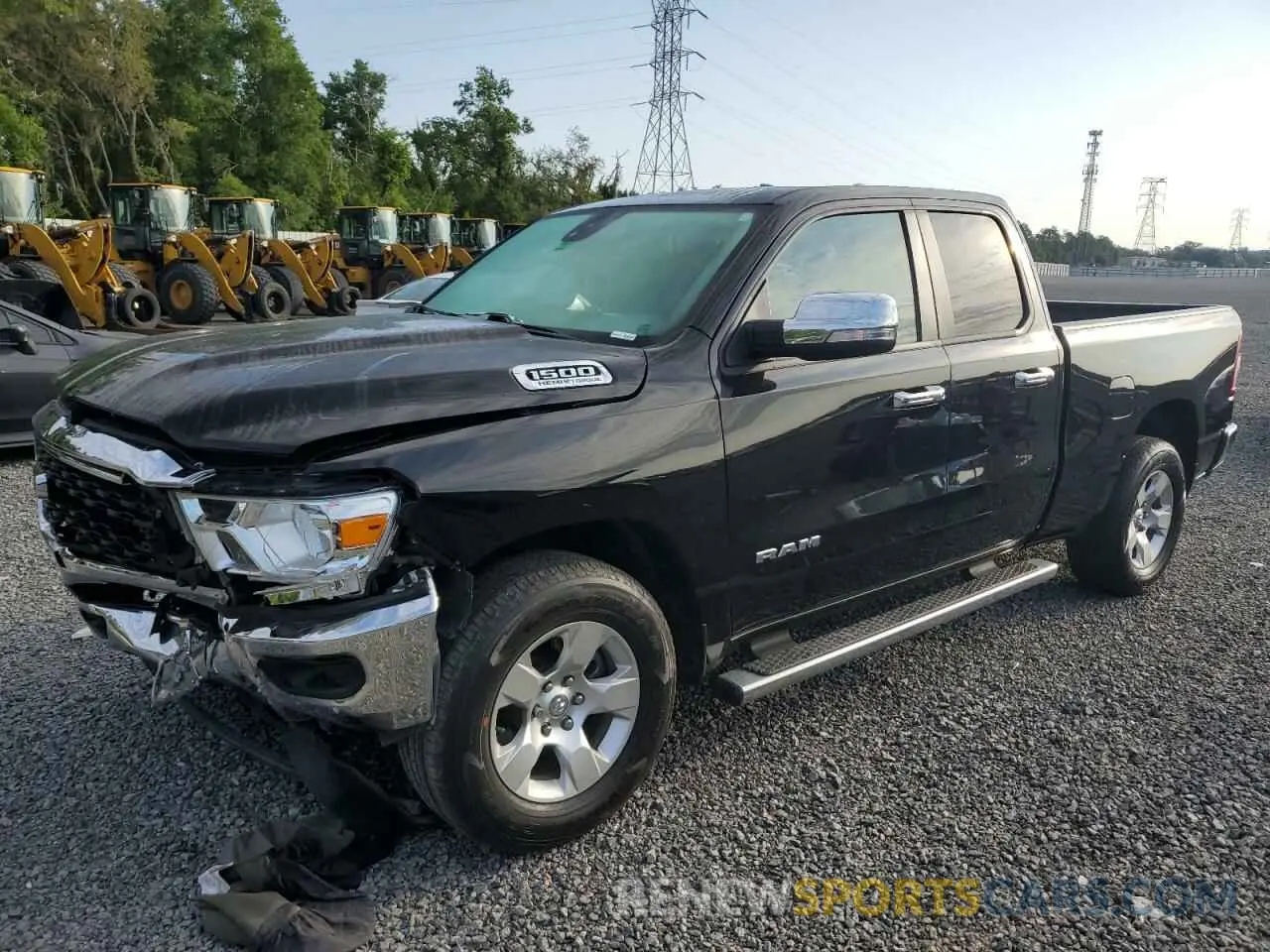 1 Photograph of a damaged car 1C6RREBT0NN389581 RAM 1500 2022