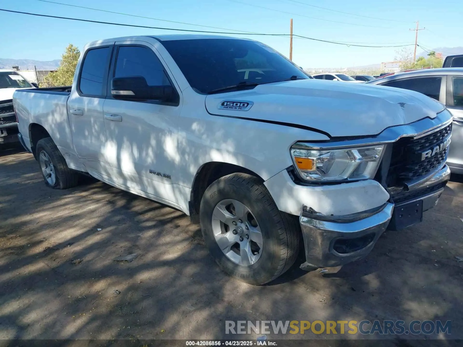 1 Photograph of a damaged car 1C6RREBT6NN274404 RAM 1500 2022