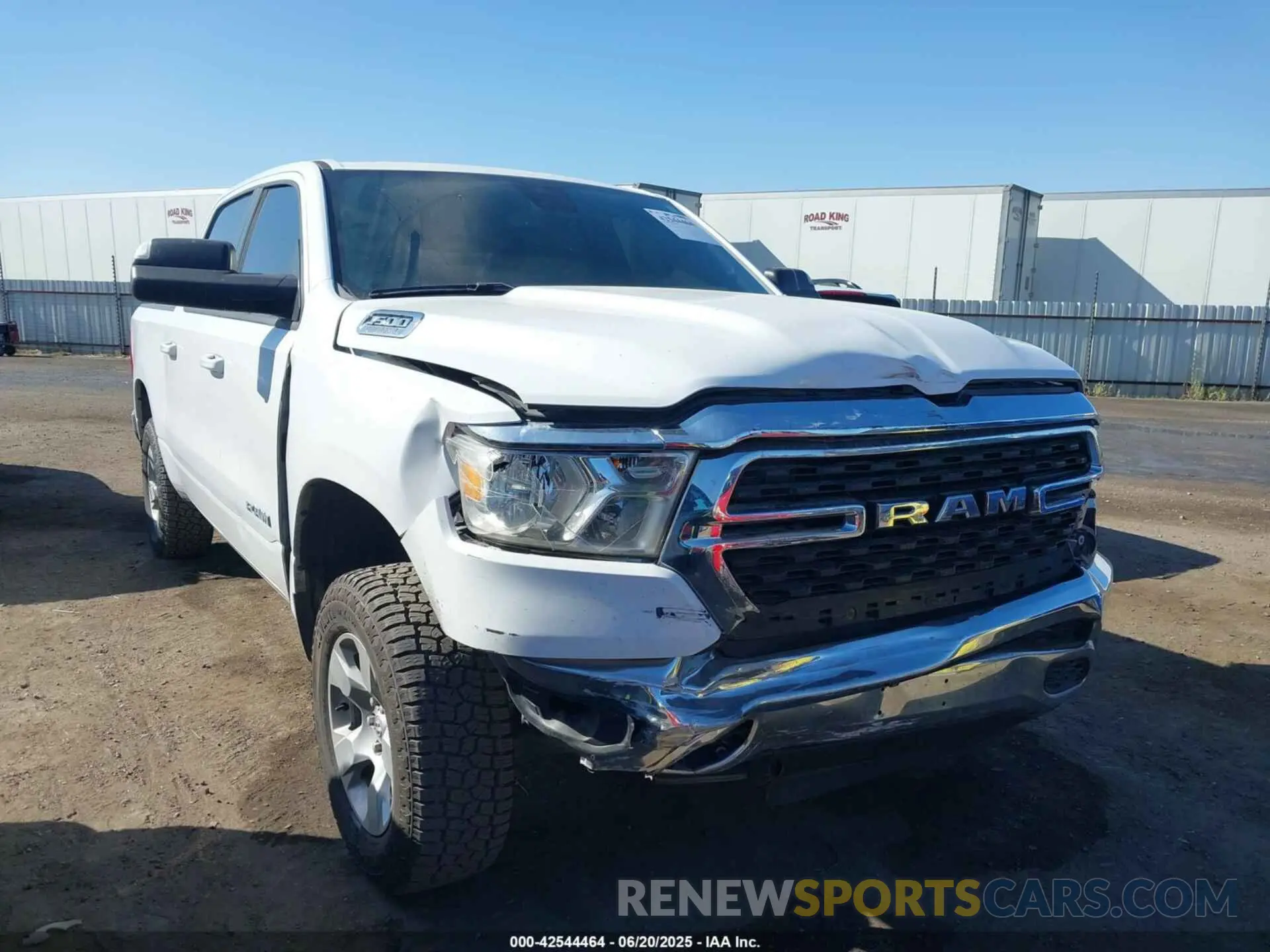 1 Photograph of a damaged car 1C6RREFT2NN261188 RAM 1500 2022