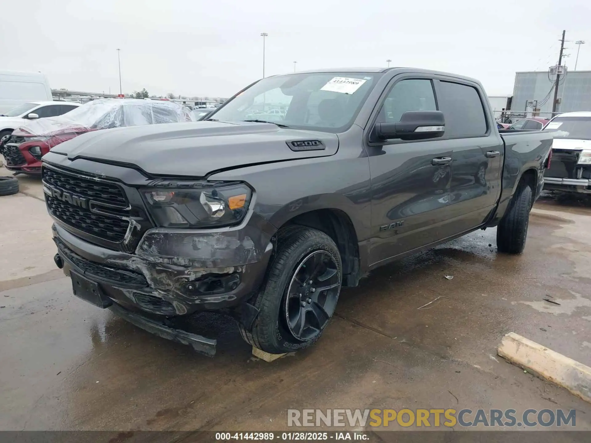 2 Photograph of a damaged car 1C6RREFT3NN387270 RAM 1500 2022