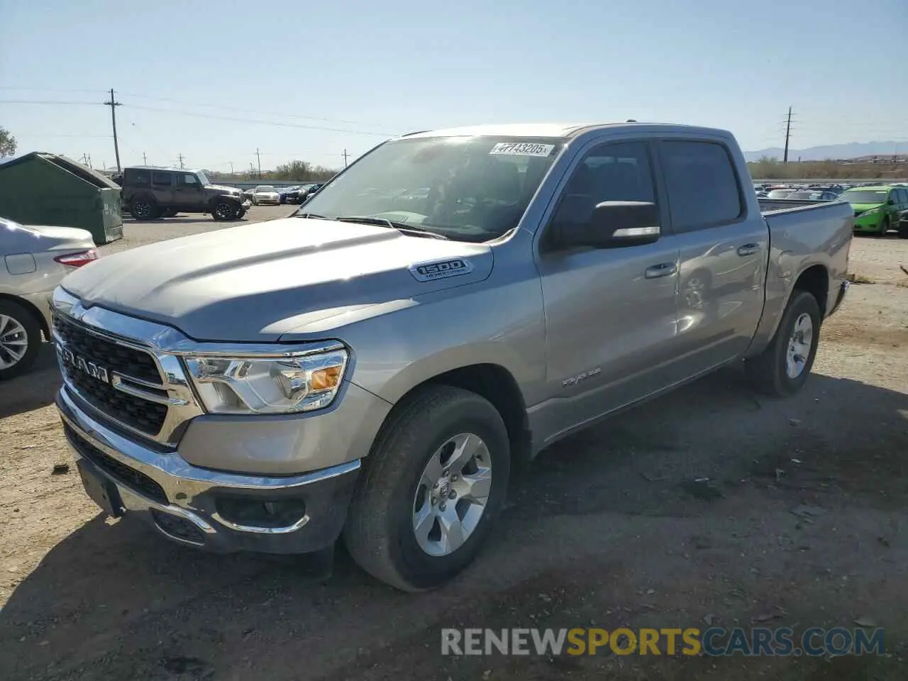 1 Photograph of a damaged car 1C6RREFT7NN452072 RAM 1500 2022