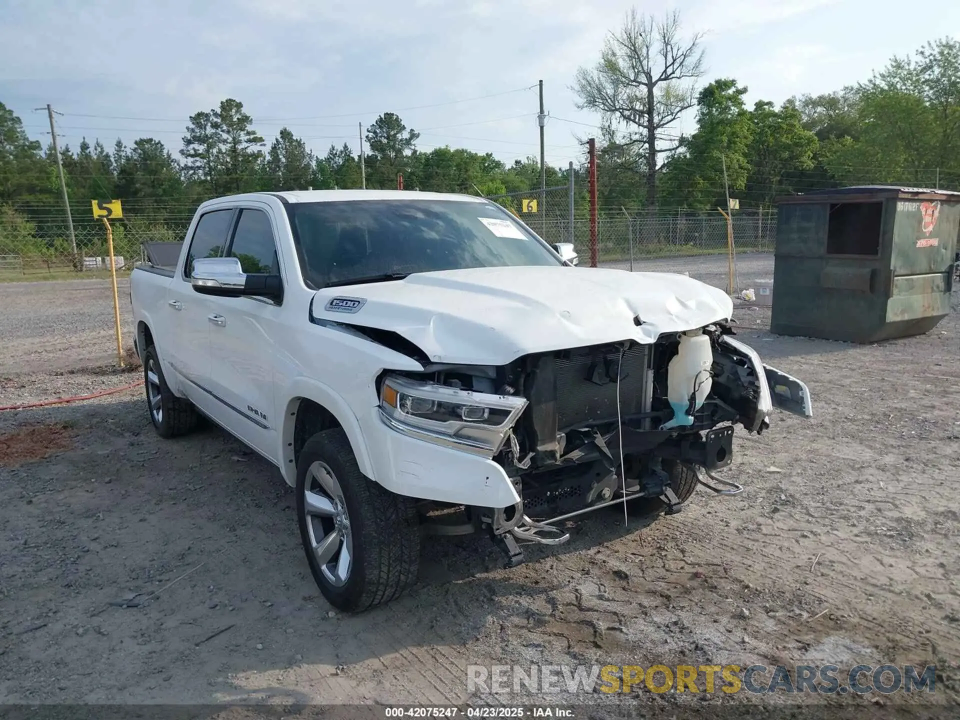 1 Photograph of a damaged car 1C6RREHT0NN187749 RAM 1500 2022