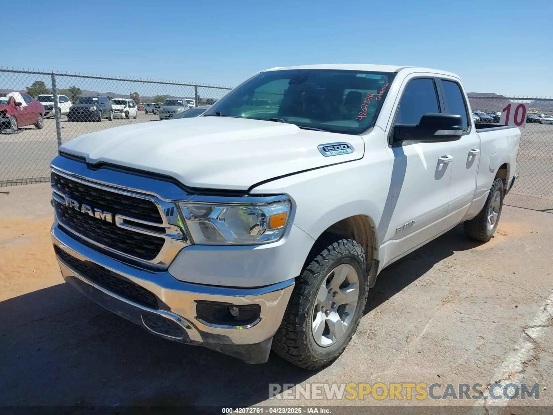 2 Photograph of a damaged car 1C6RRFBG9NN213153 RAM 1500 2022