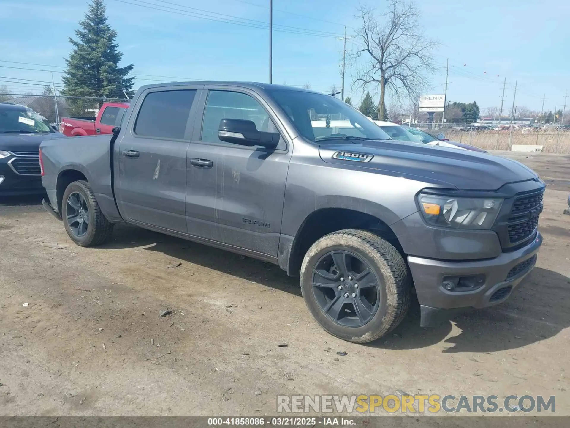 1 Photograph of a damaged car 1C6RRFFG0NN410013 RAM 1500 2022