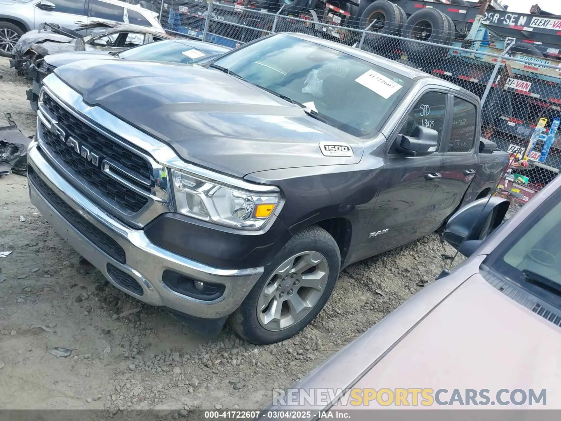 2 Photograph of a damaged car 1C6RRFFG2NN460699 RAM 1500 2022