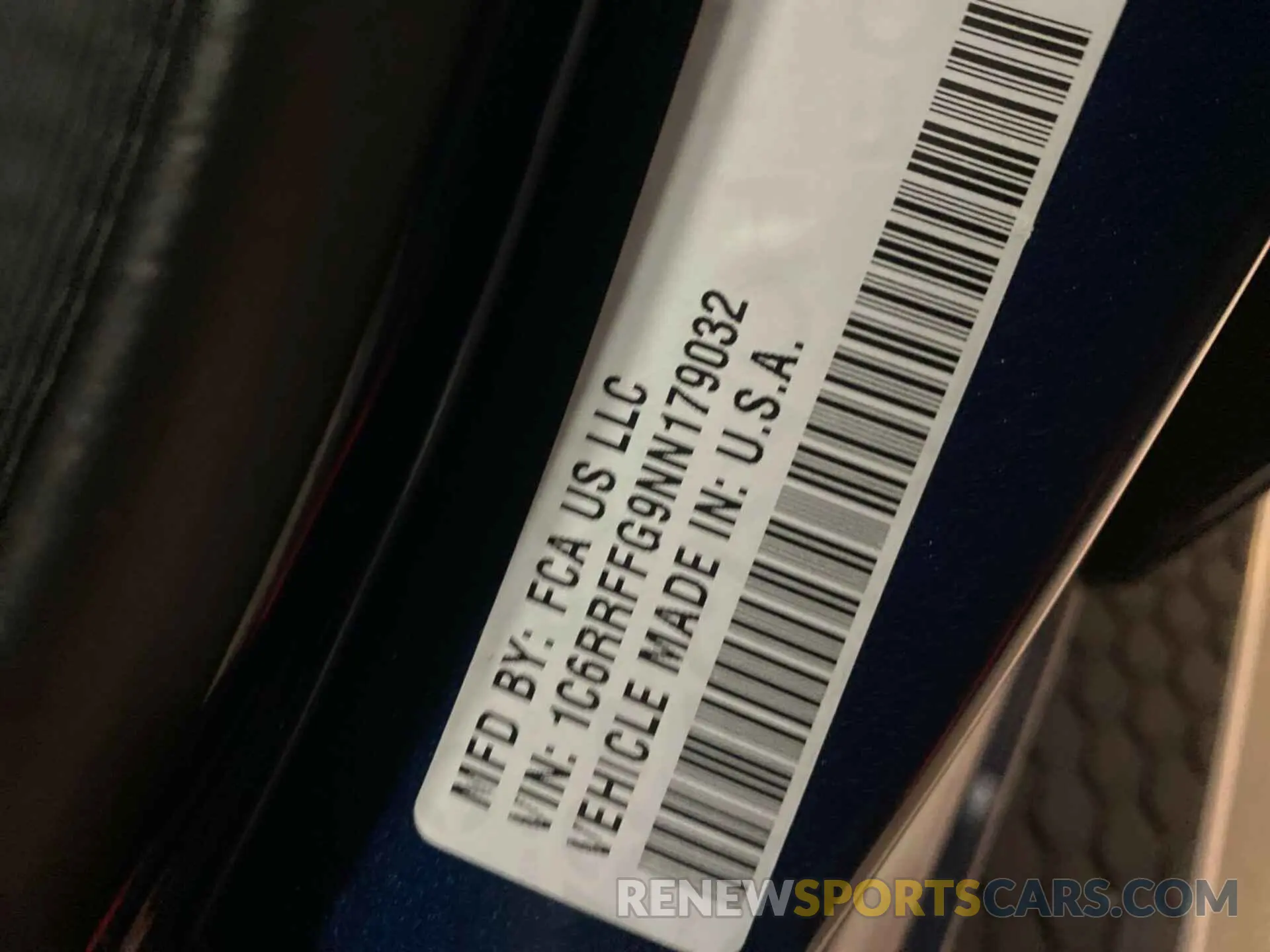 4 Фотография поврежденного автомобиля 1C6RRFFG9NN179032 RAM 1500 2022