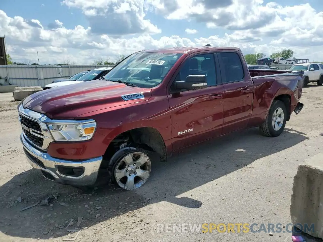 1 Photograph of a damaged car 1C6SRFBT0NN468742 RAM 1500 2022