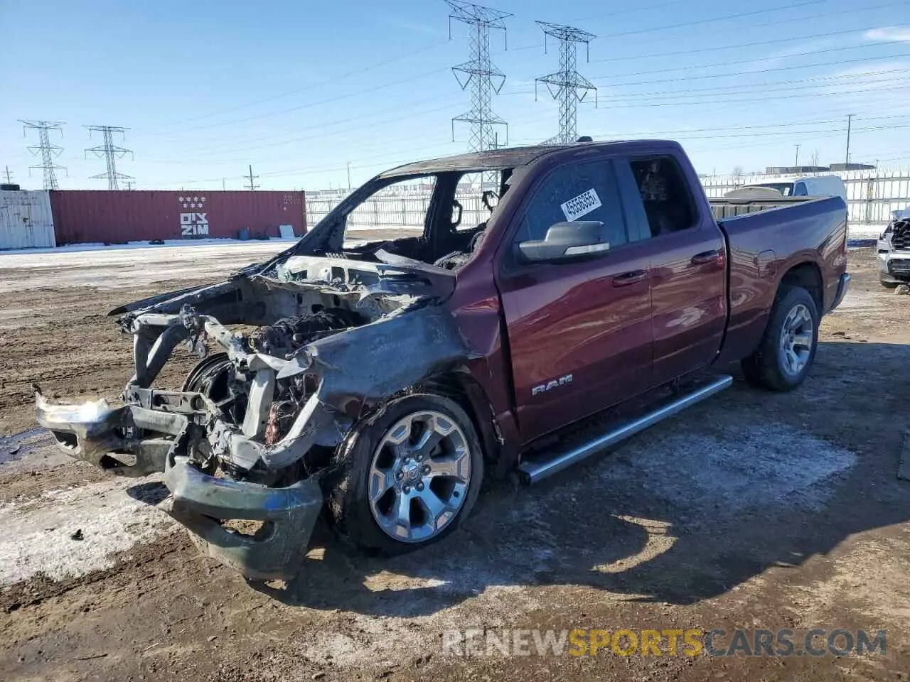 1 Photograph of a damaged car 1C6SRFBT3NN206715 RAM 1500 2022