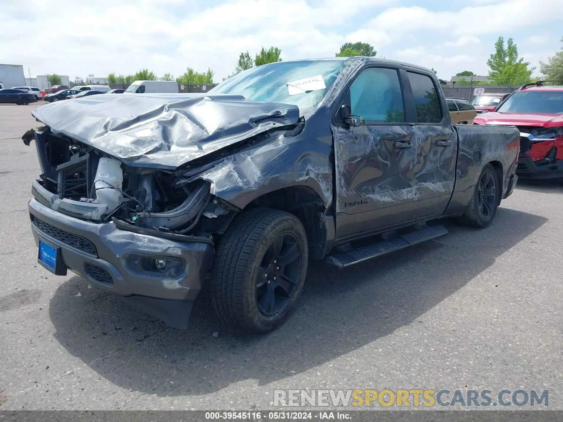 2 Photograph of a damaged car 1C6SRFBT8NN229410 RAM 1500 2022