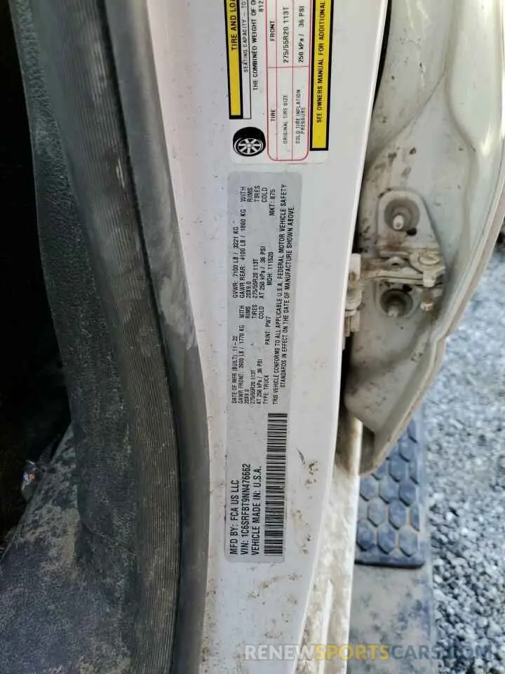13 Photograph of a damaged car 1C6SRFBT9NN476662 RAM 1500 2022