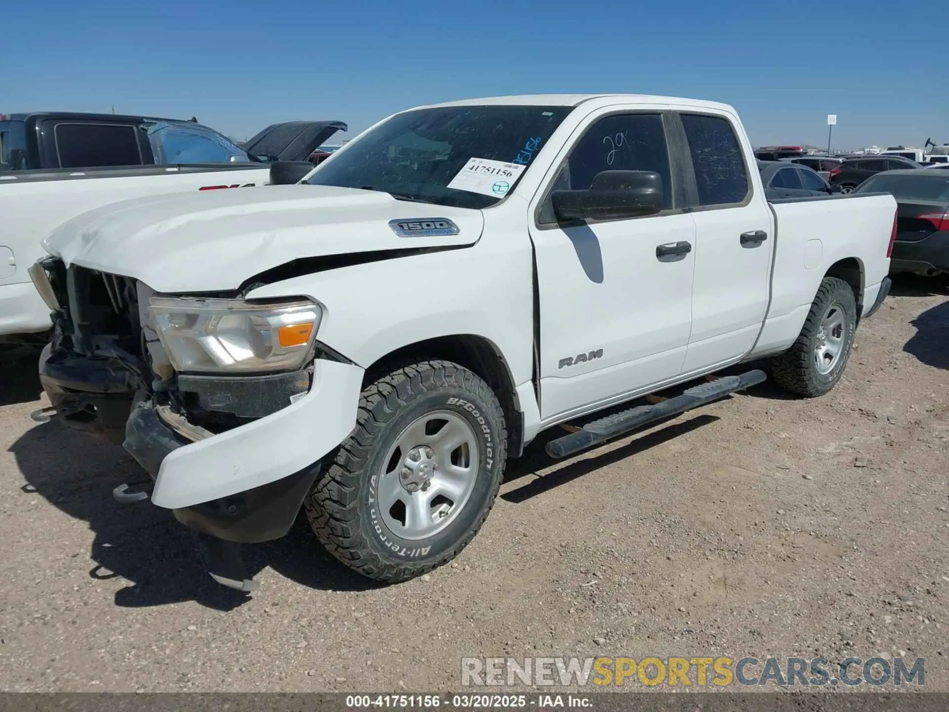 2 Photograph of a damaged car 1C6SRFCT3NN433580 RAM 1500 2022