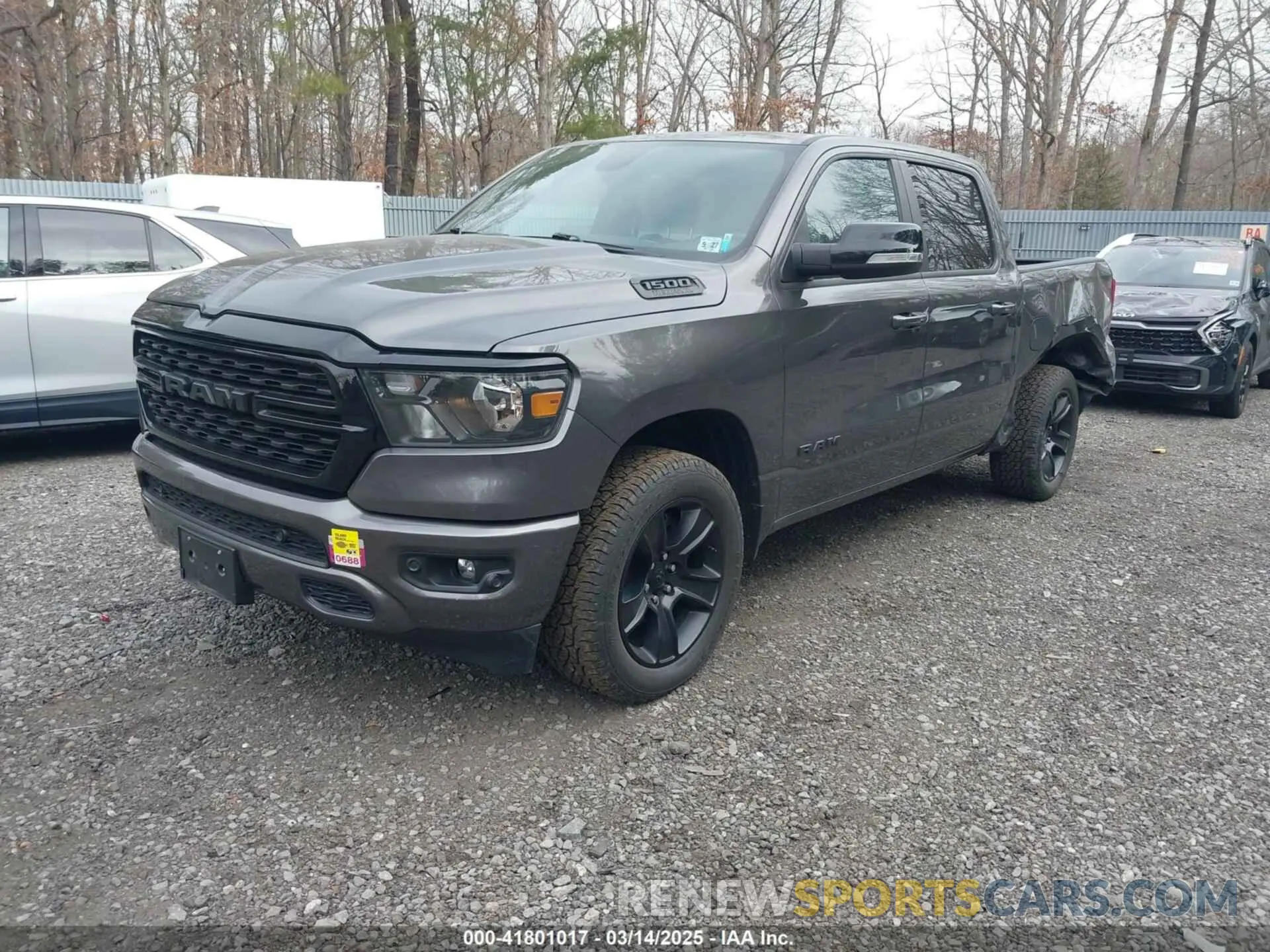 2 Photograph of a damaged car 1C6SRFFT3NN279836 RAM 1500 2022