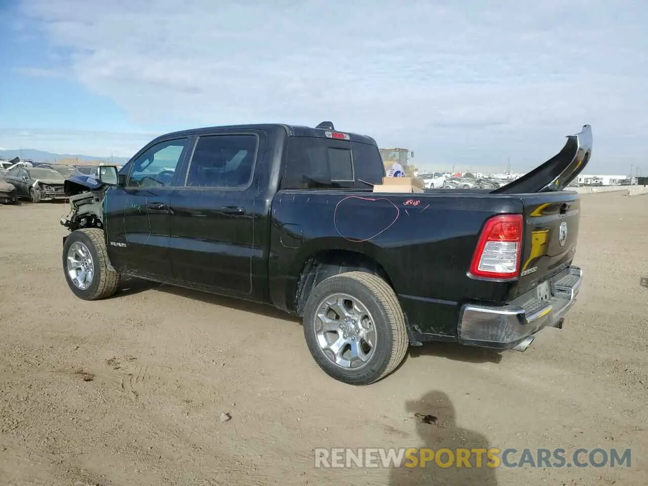 2 Photograph of a damaged car 1C6SRFFT5NN330737 RAM 1500 2022