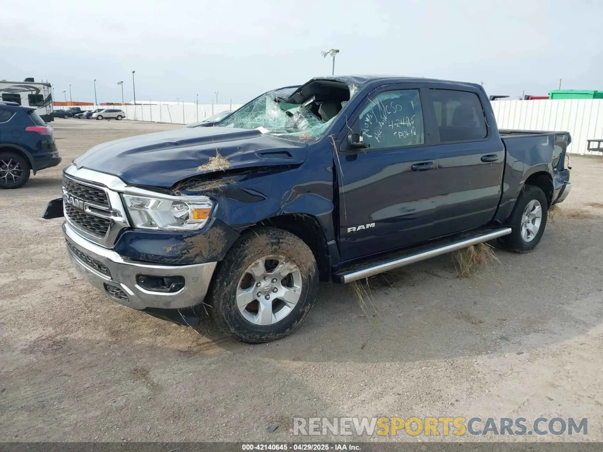 2 Photograph of a damaged car 1C6SRFFT7NN415143 RAM 1500 2022