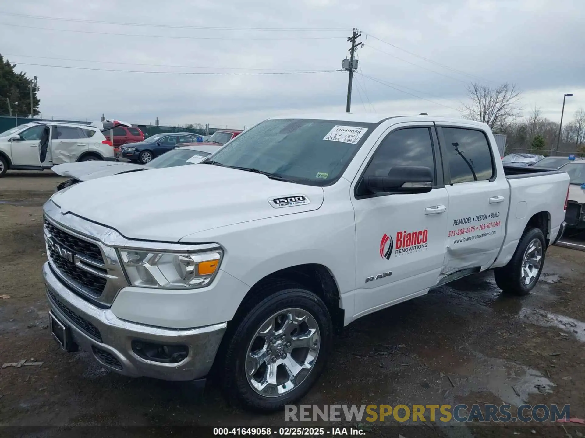 2 Photograph of a damaged car 1C6SRFFT8NN405933 RAM 1500 2022