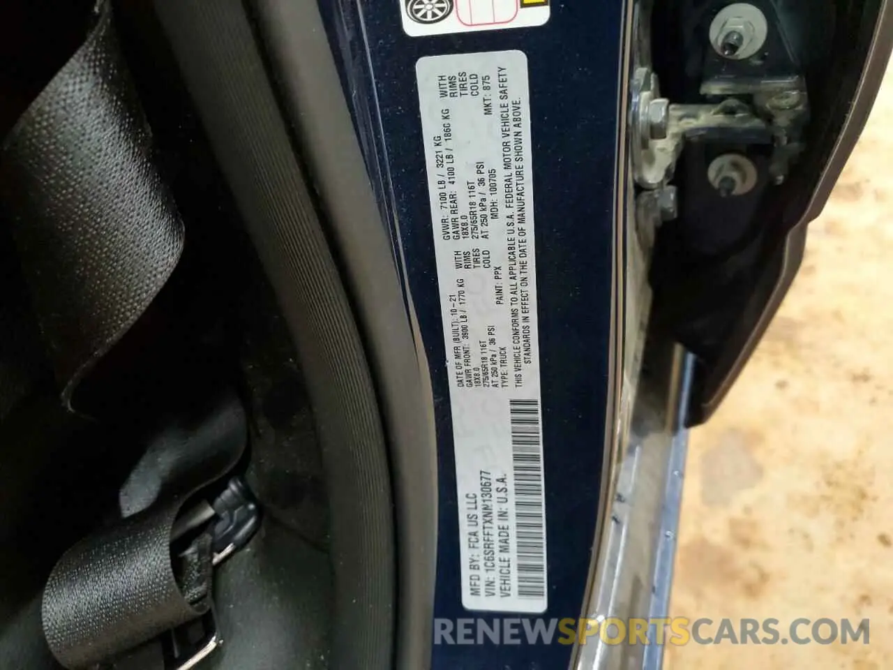 13 Фотография поврежденного автомобиля 1C6SRFFTXNN130677 RAM 1500 2022