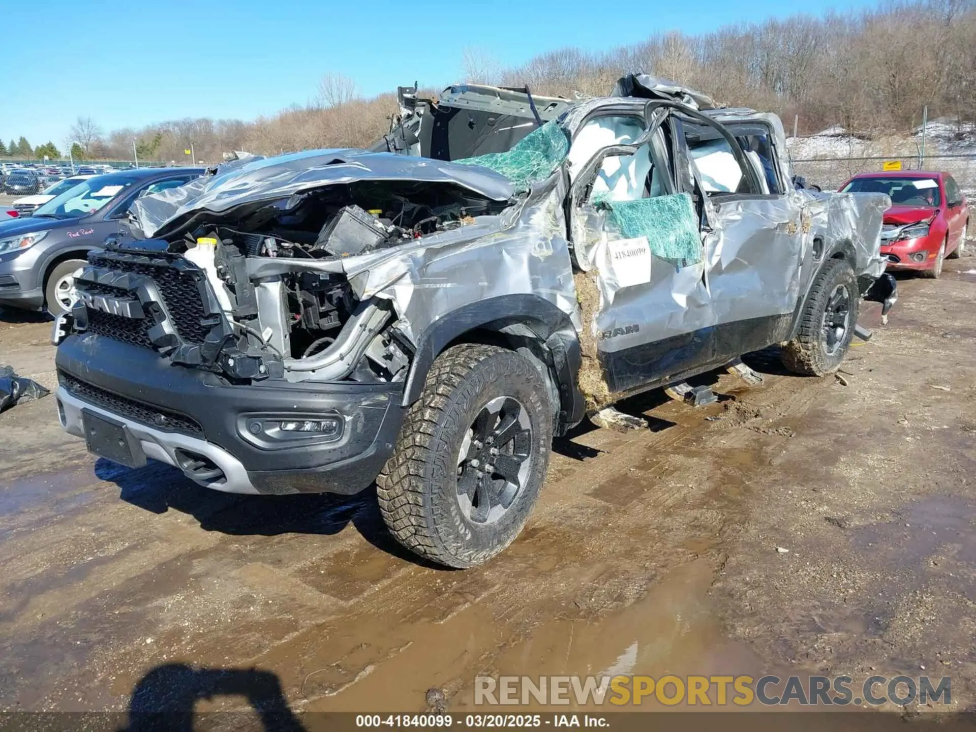 2 Photograph of a damaged car 1C6SRFLT7NN196608 RAM 1500 2022