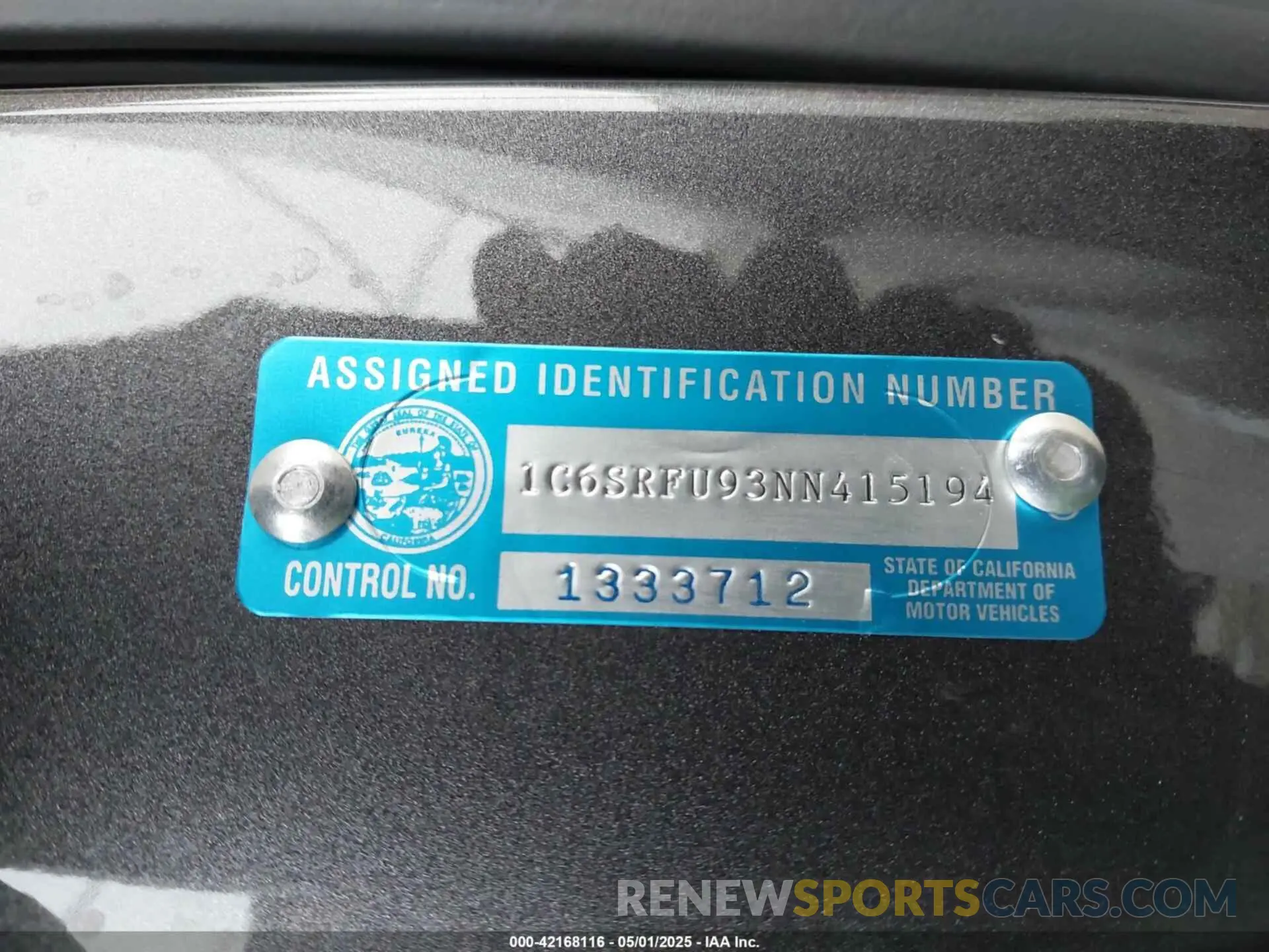 9 Фотография поврежденного автомобиля 1C6SRFU93NN415194 RAM 1500 2022