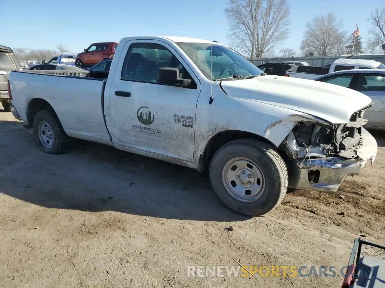4 Photograph of a damaged car 3C6JR6DG2NG374477 RAM 1500 2022
