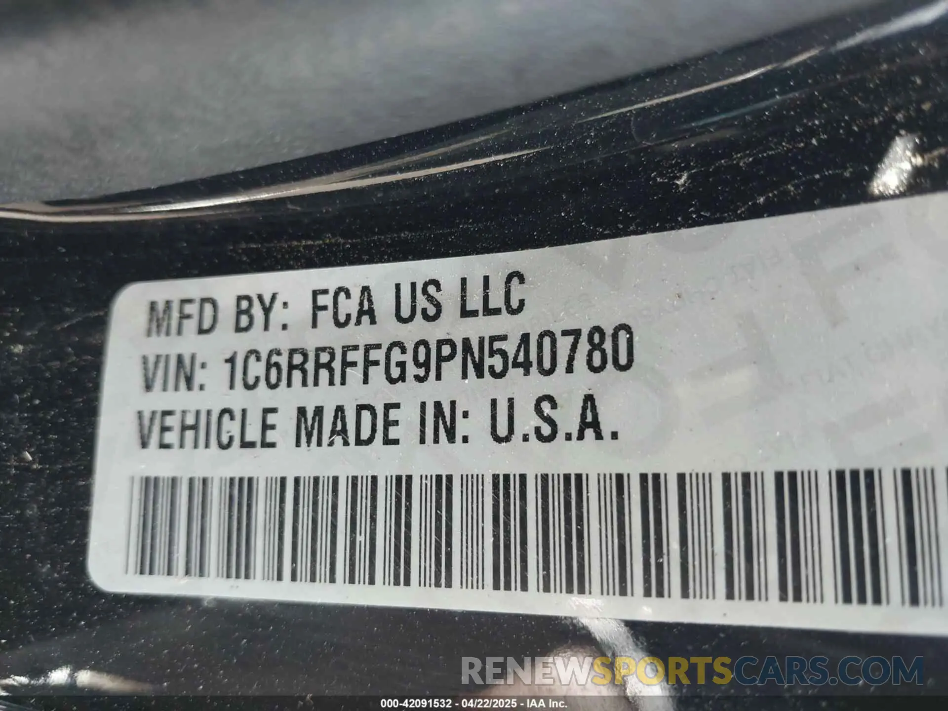 9 Фотография поврежденного автомобиля 1C6RRFFG9PN540780 RAM 1500 2023