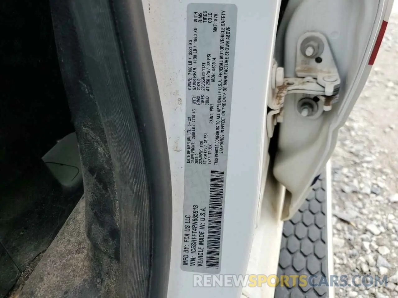 12 Photograph of a damaged car 1C6SRFFT4PN665913 RAM 1500 2023