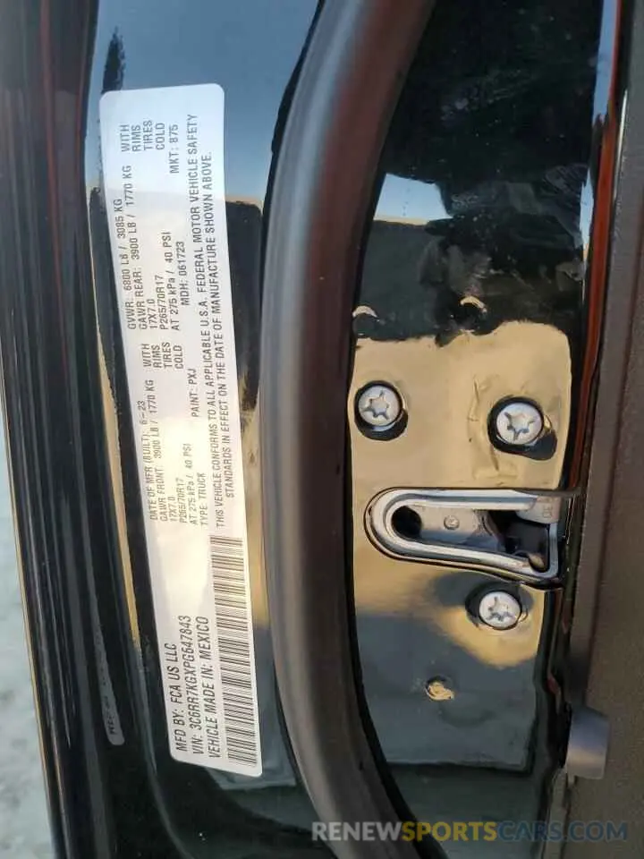 14 Photograph of a damaged car 3C6RR7KGXPG647843 RAM 1500 2023