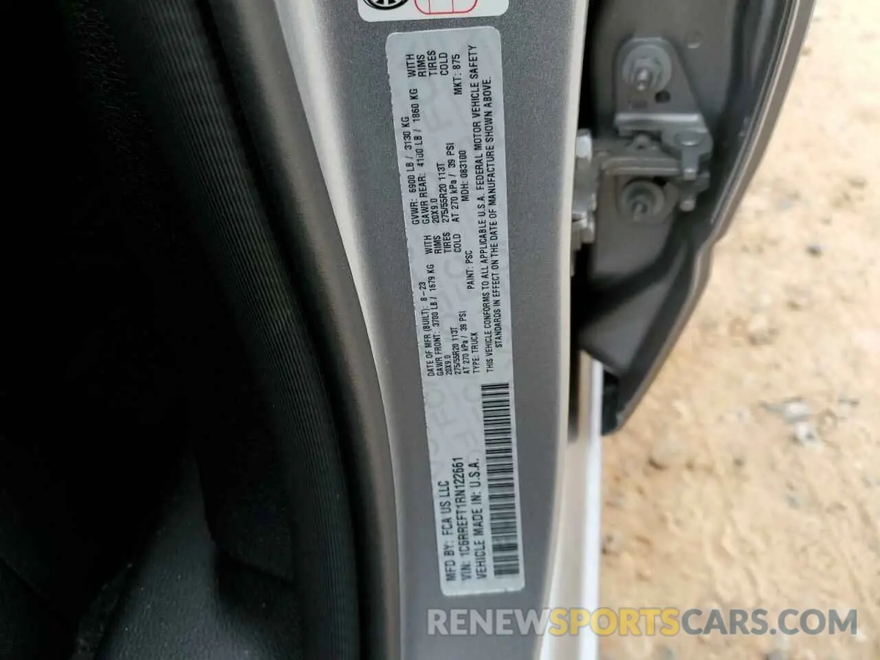 12 Photograph of a damaged car 1C6RREFT1RN122661 RAM 1500 2024