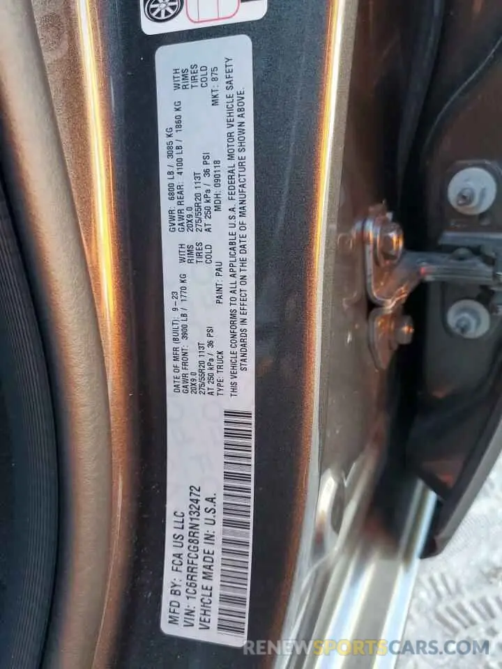 12 Photograph of a damaged car 1C6RRFCG8RN132472 RAM 1500 2024
