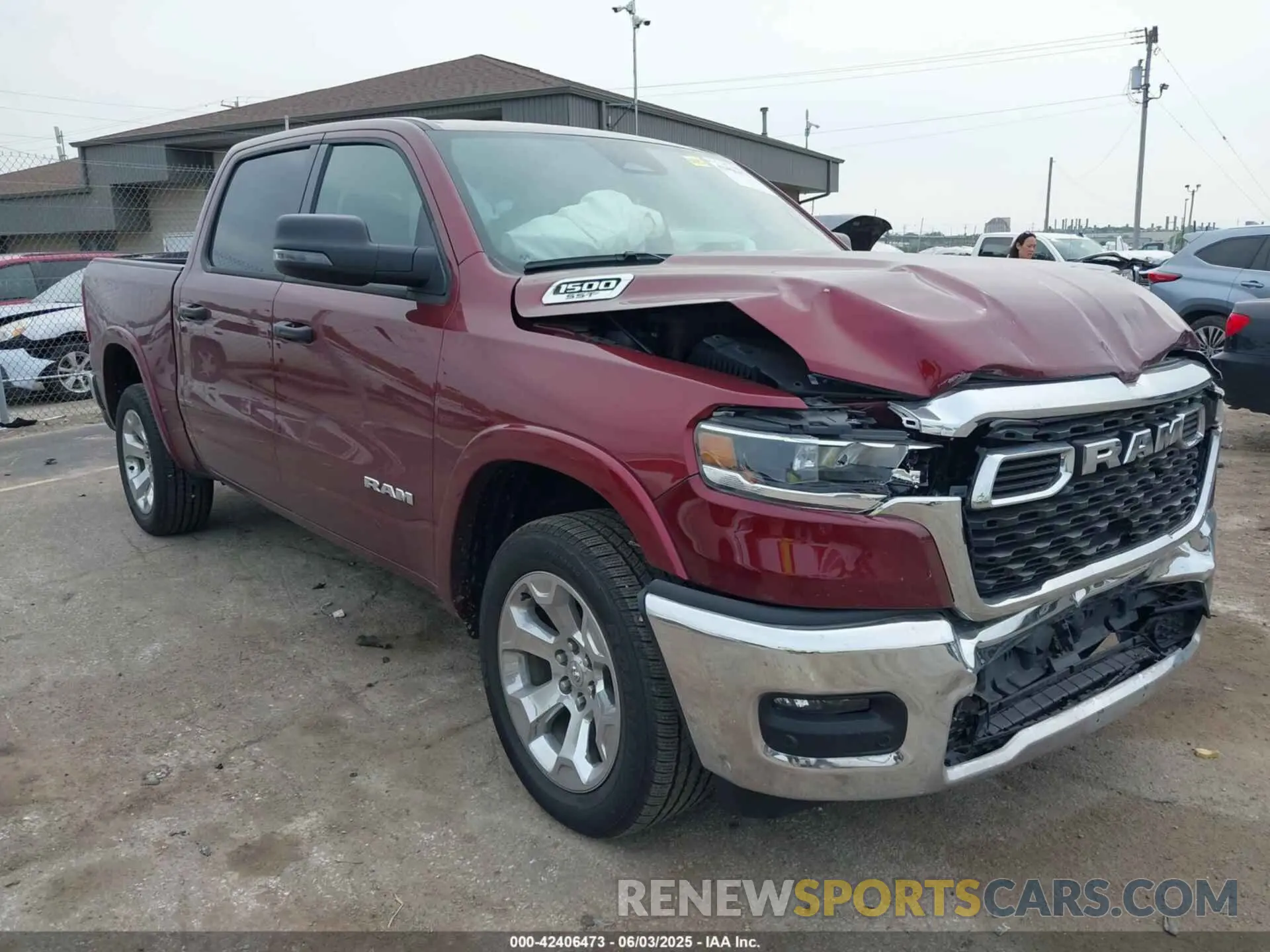 1 Photograph of a damaged car 1C6SRFFP2SN529470 RAM 1500 2025