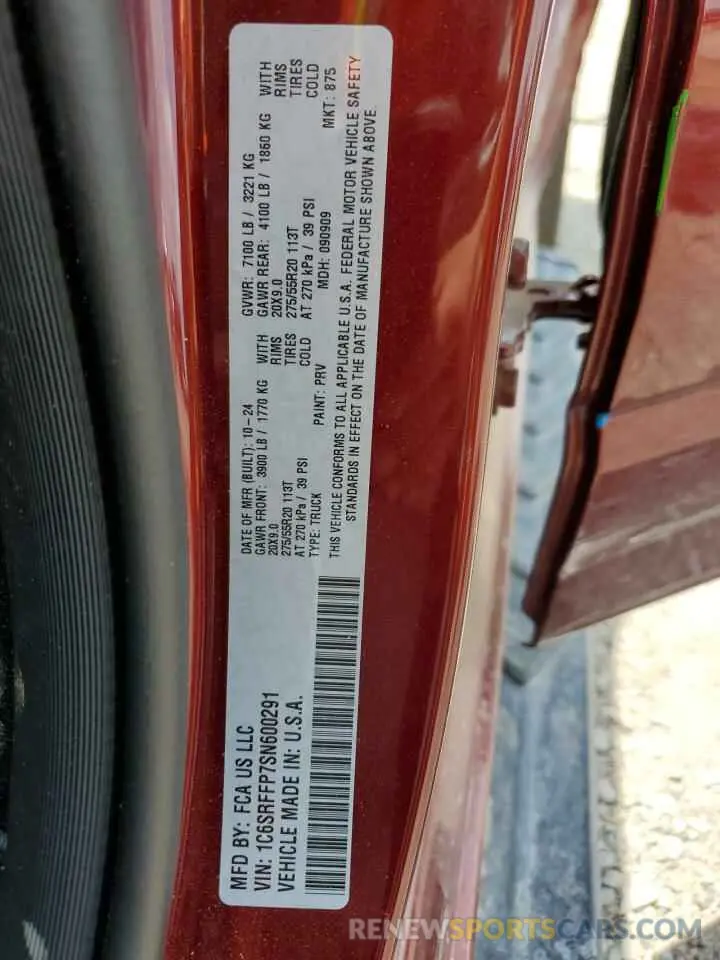 13 Photograph of a damaged car 1C6SRFFP7SN600291 RAM 1500 2025