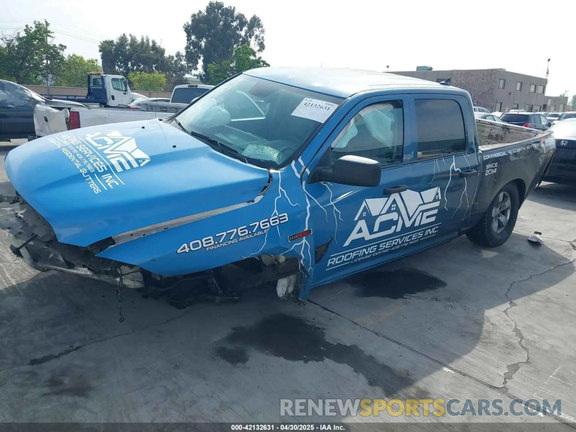 2 Photograph of a damaged car 1C6RR6KM5KS751478 RAM 1500 CLASSIC 2019