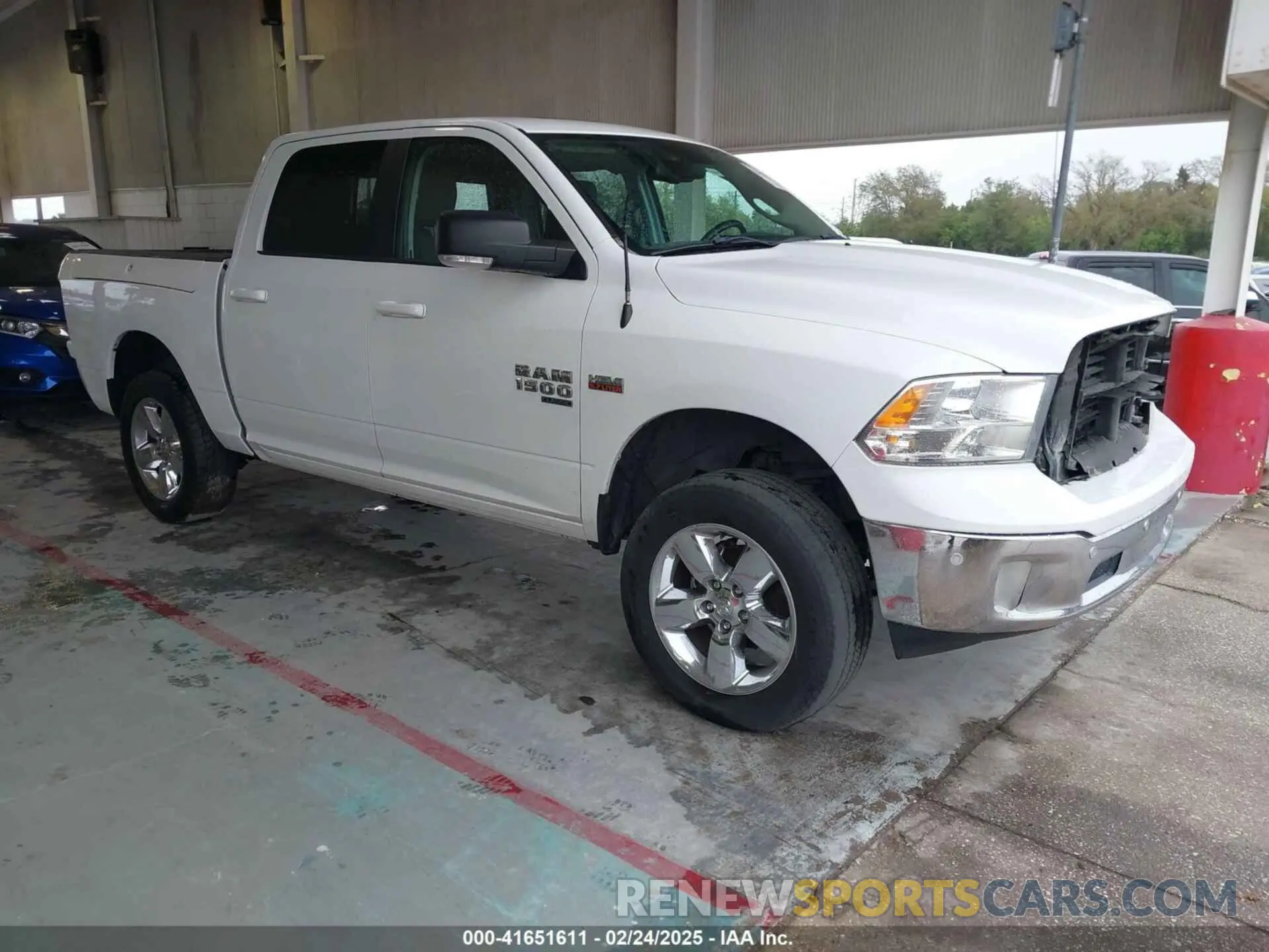 1 Photograph of a damaged car 1C6RR7LT8KS526791 RAM 1500 CLASSIC 2019