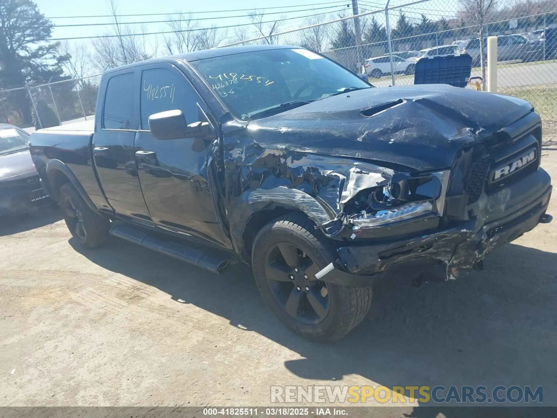 1 Photograph of a damaged car 1C6RR7GG5LS138027 RAM 1500 CLASSIC 2020
