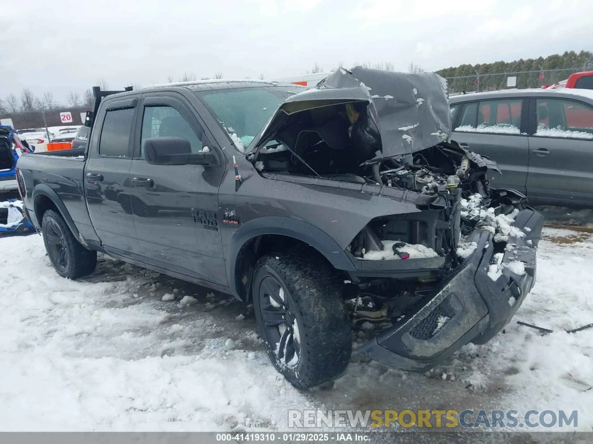 1 Photograph of a damaged car 1C6RR7GT8MS510233 RAM 1500 CLASSIC 2021