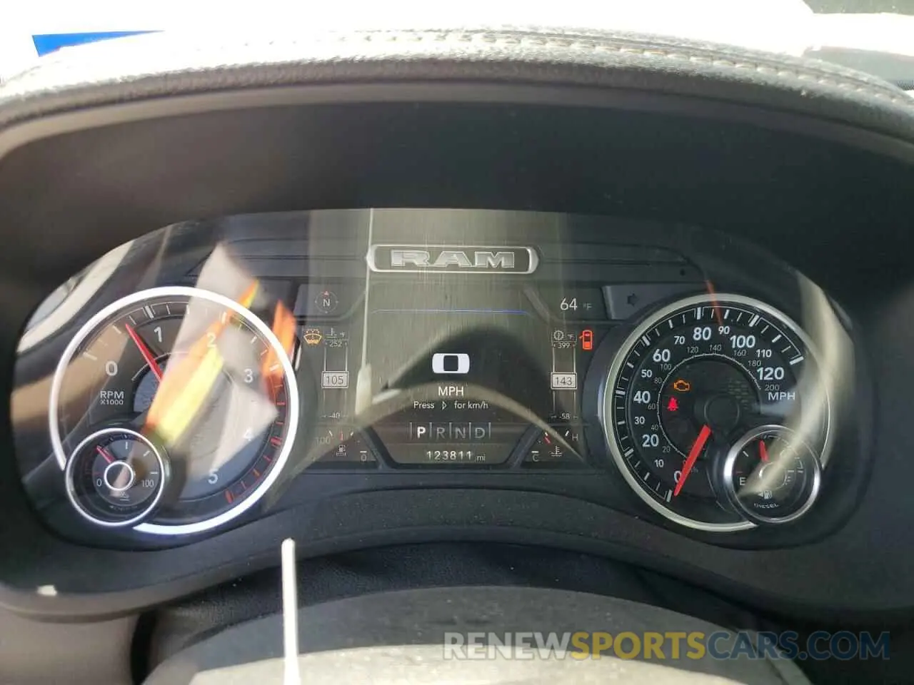 9 Photograph of a damaged car 3C6UR5NL2KG593602 RAM 2500 2019