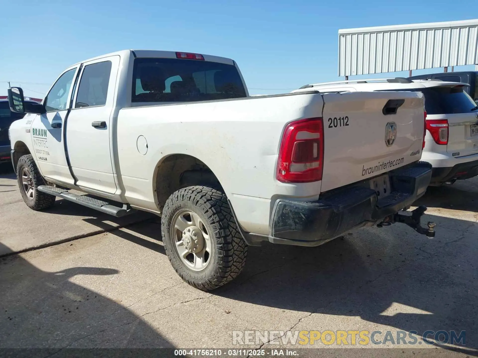 3 Photograph of a damaged car 3C6UR5CJ3LG187945 RAM 2500 2020