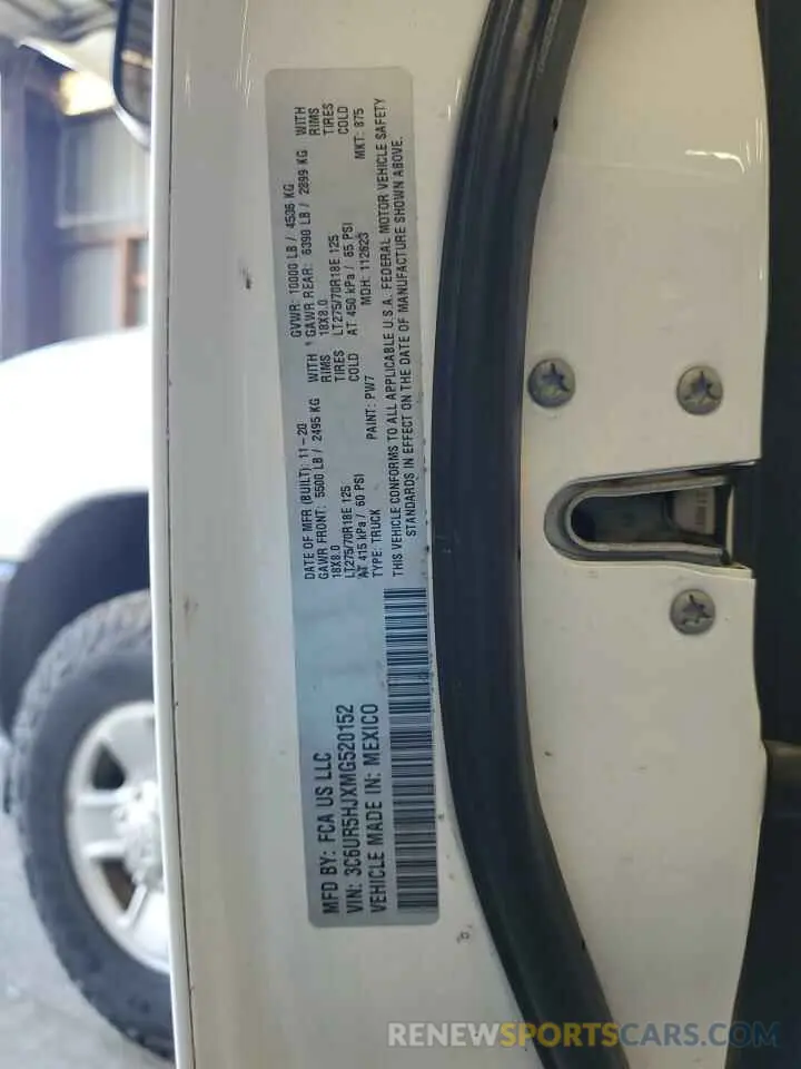 12 Photograph of a damaged car 3C6UR5HJXMG520152 RAM 2500 2021