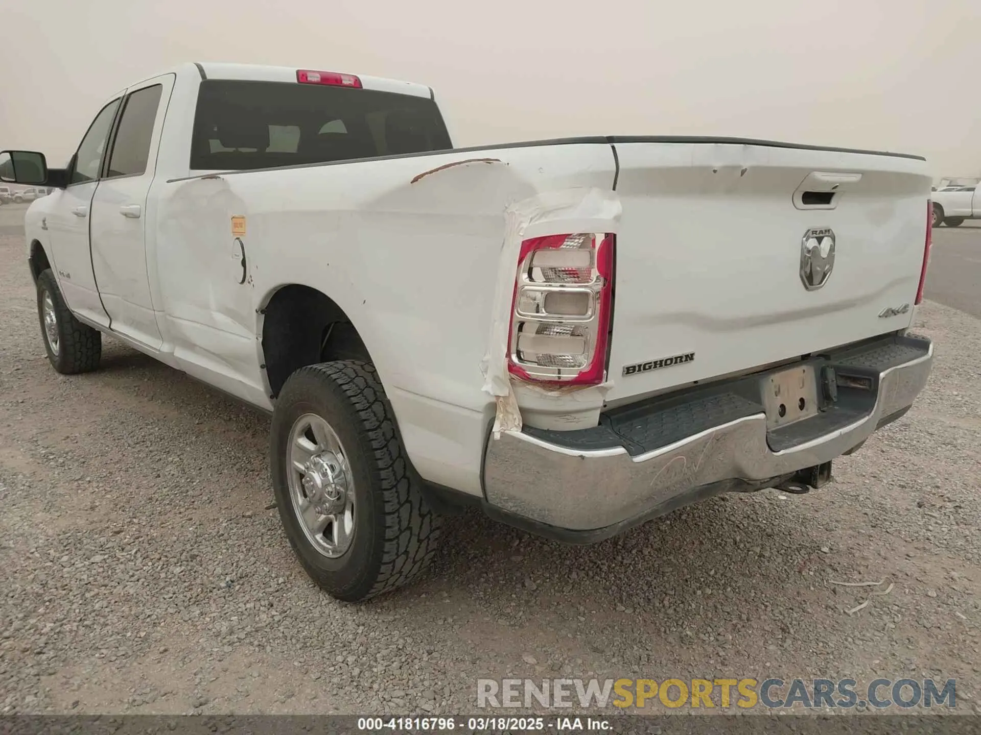 3 Photograph of a damaged car 3C6UR5JLXMG542406 RAM 2500 2021