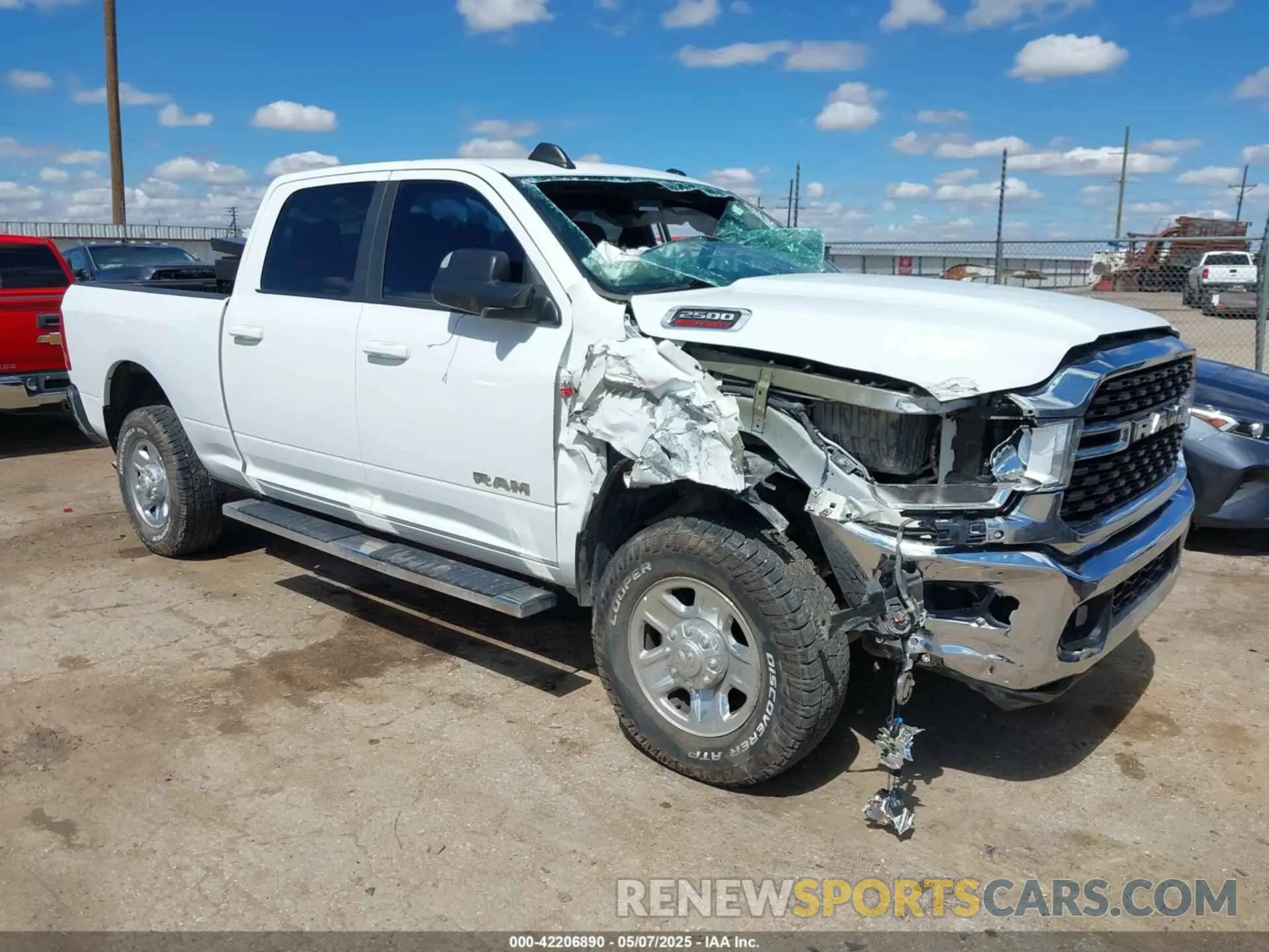 1 Photograph of a damaged car 3C6UR5DJ4NG119915 RAM 2500 2022