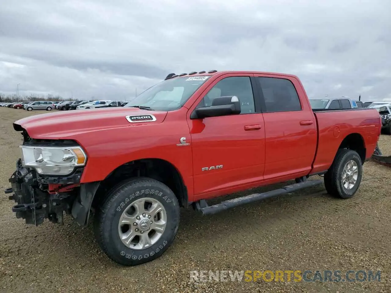 1 Photograph of a damaged car 3C6UR5DL1NG383000 RAM 2500 2022