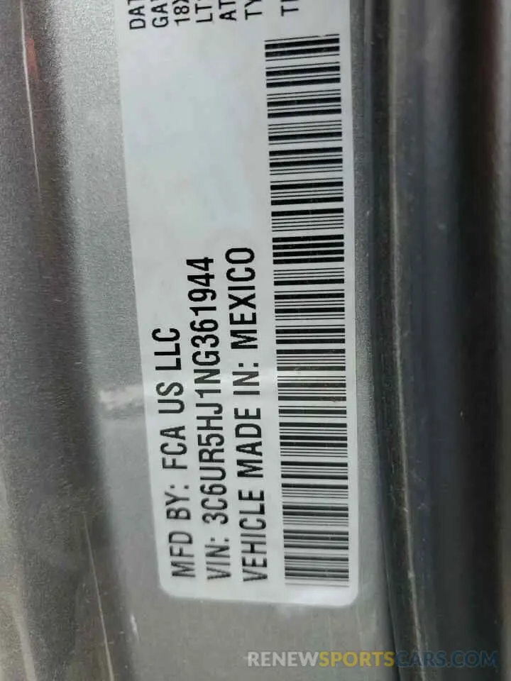 12 Фотография поврежденного автомобиля 3C6UR5HJ1NG361944 RAM 2500 2022