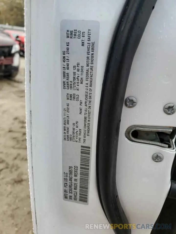 14 Фотография поврежденного автомобиля 3C6UR5JL4NG156579 RAM 2500 2022
