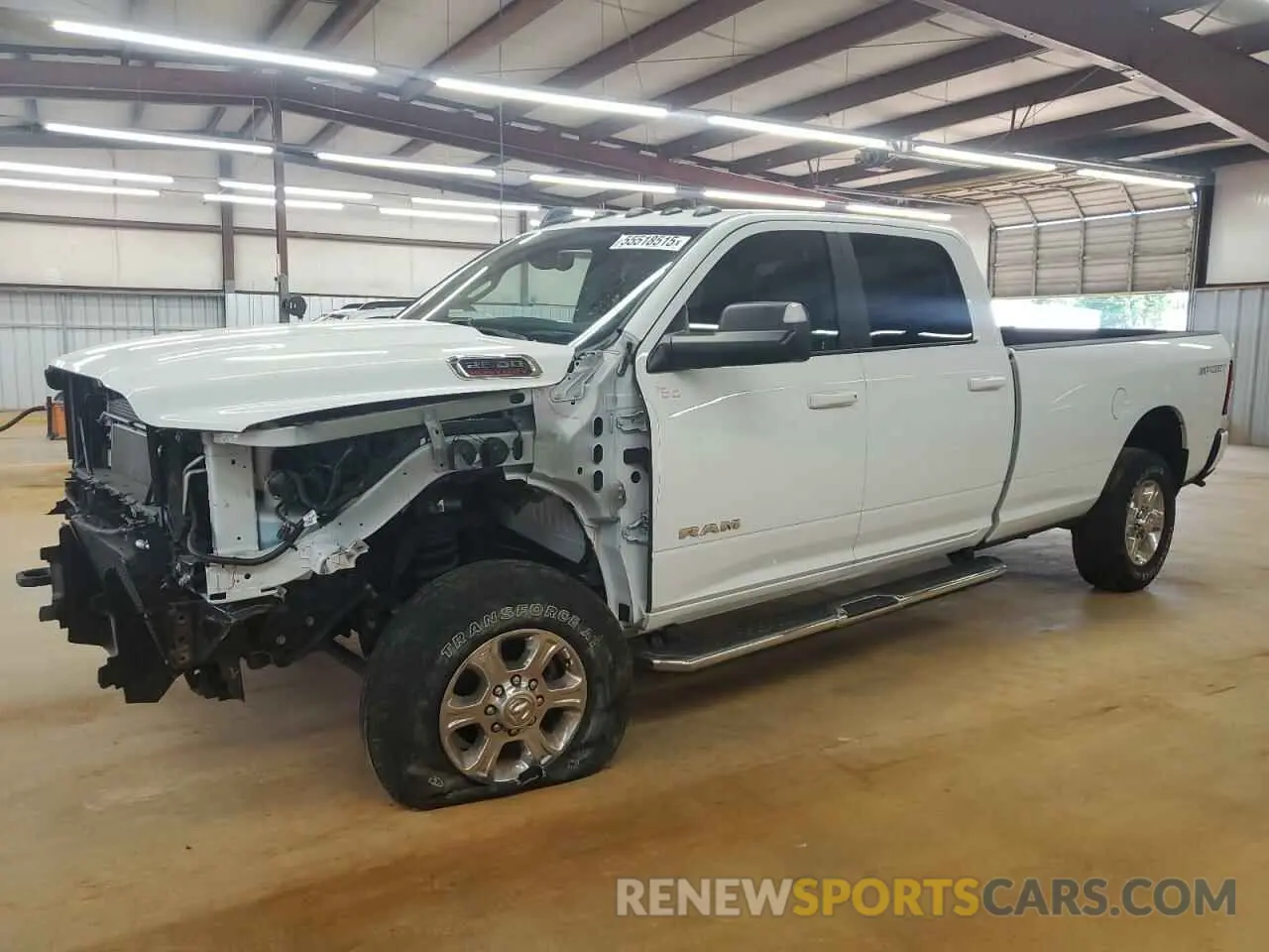 1 Photograph of a damaged car 3C6UR5JL4NG343756 RAM 2500 2022
