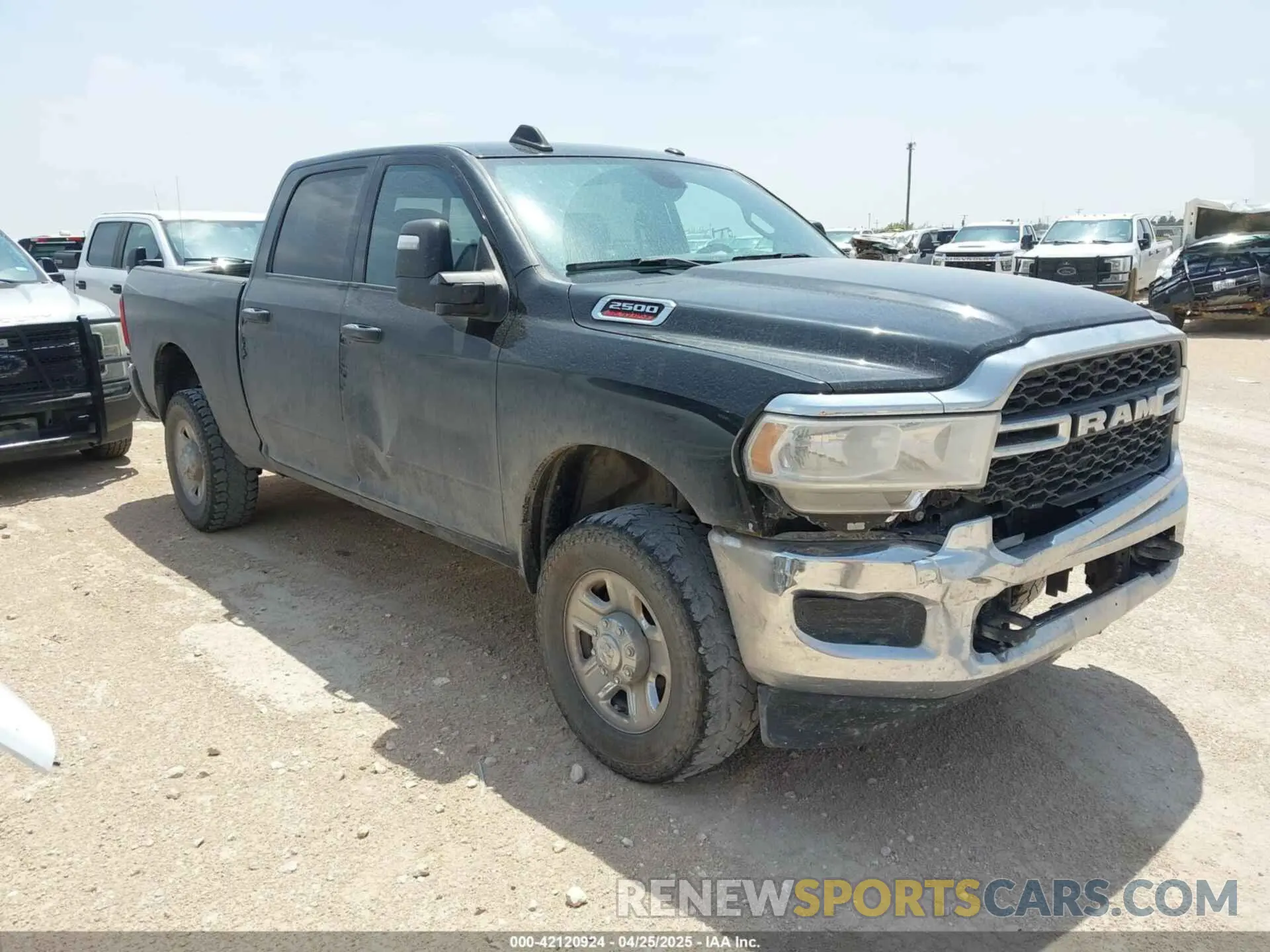 1 Photograph of a damaged car 3C6UR5CJ2PG532744 RAM 2500 2023