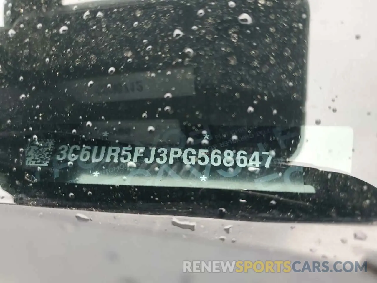 12 Фотография поврежденного автомобиля 3C6UR5FJ3PG568647 RAM 2500 2023