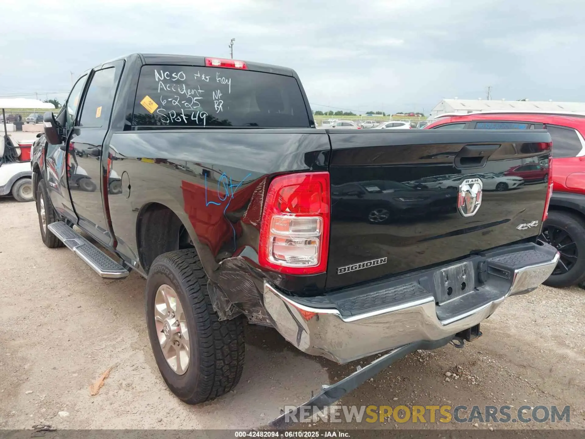 3 Photograph of a damaged car 3C6UR5DJ9RG365218 RAM 2500 2024