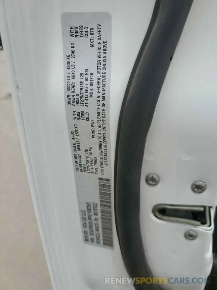 13 Фотография поврежденного автомобиля 3C6UR5DL9RG156353 RAM 2500 2024