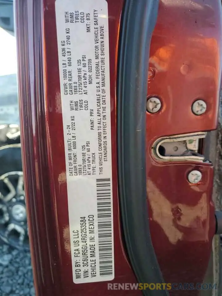 12 Photograph of a damaged car 3C6UR5GL4RG253584 RAM 2500 2024