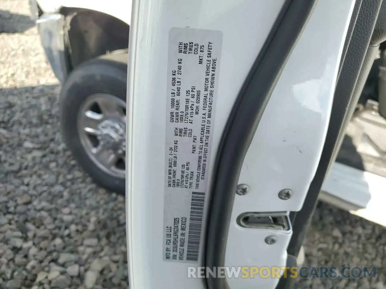 12 Photograph of a damaged car 3C6UR5HL6RG247025 RAM 2500 2024